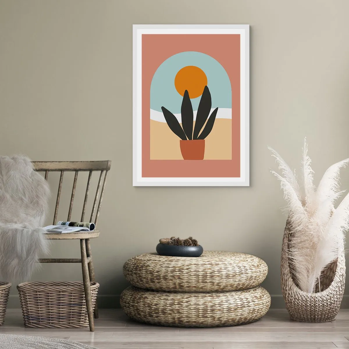 Poster in einem weißen Rahmen - Kleine Freuden - 30x40 cm