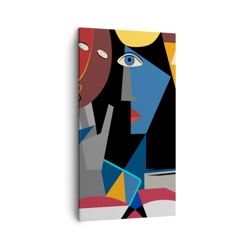 Bild auf Leinwand - Leinwandbild - Gespräch zwischen Kubisten - 45x80 cm