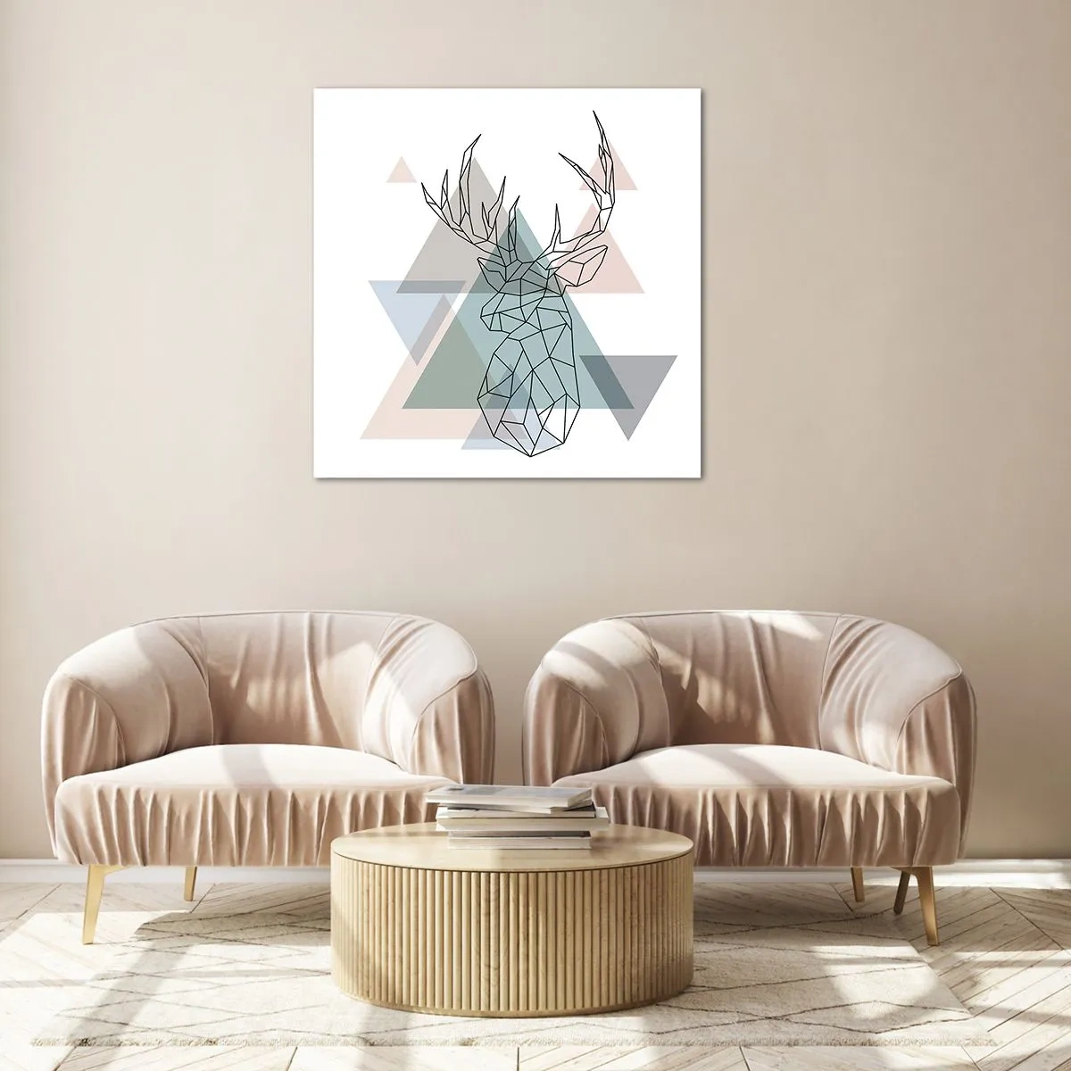 Glasbild - Bild auf glas - In einem geometrischen Wald - 30x30 cm