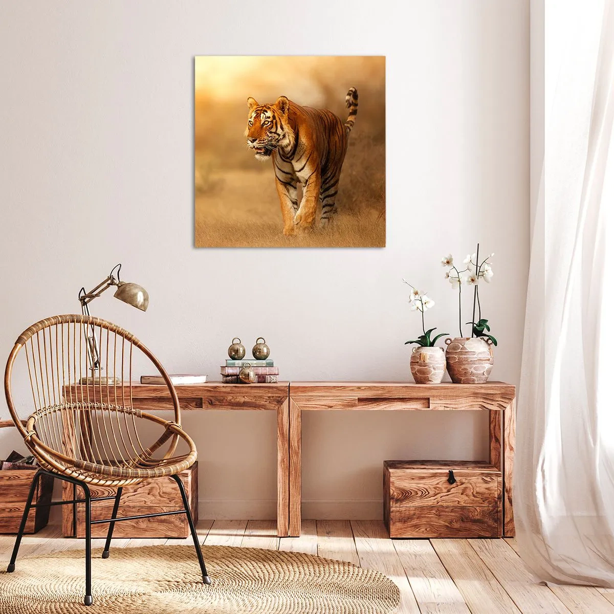 Bild auf Leinwand - Leinwandbild - Vor dem Angriff - 40x40 cm