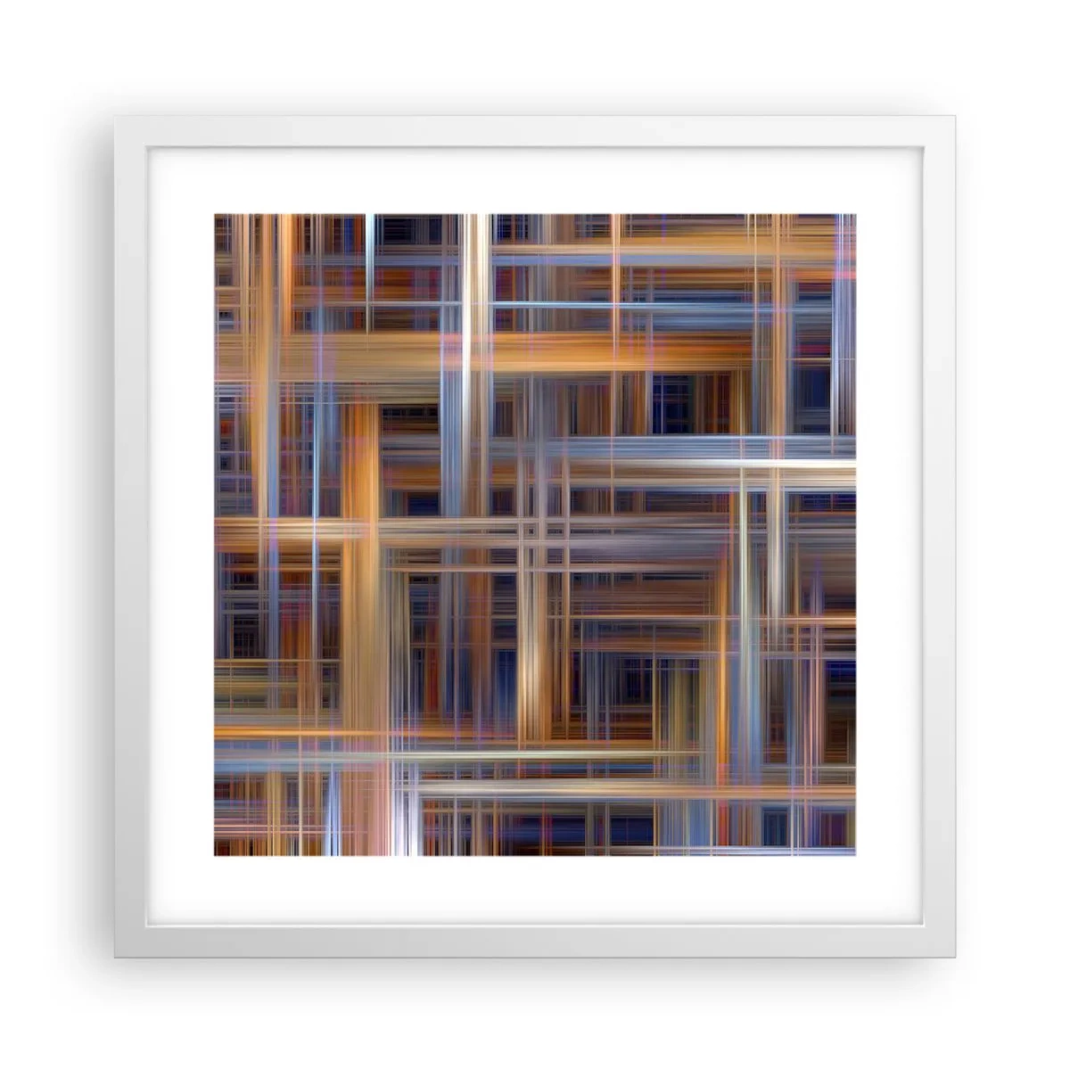 Poster in einem weißen Rahmen - Aus Licht gewebt - 40x40 cm