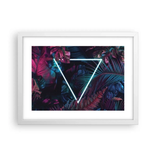 Poster in einem weißen Rahmen - Garten im Disco-Stil - 40x30 cm