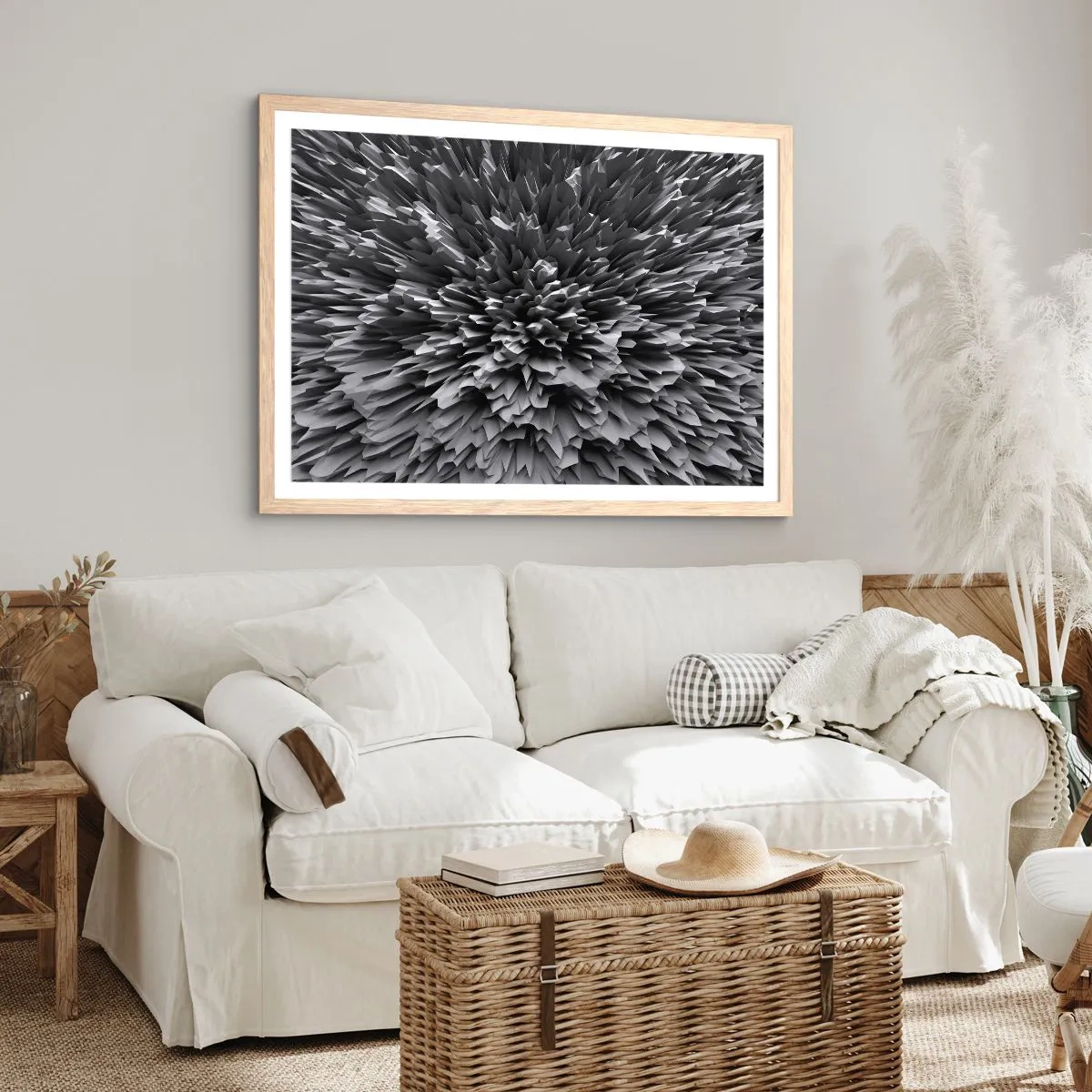 Poster in einem Rahmen aus heller Eiche - Härter kann es nicht werden - 100x70 cm