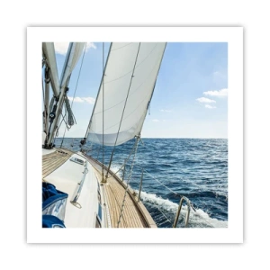 Poster - Ahoi, Abenteuer - 50x50 cm