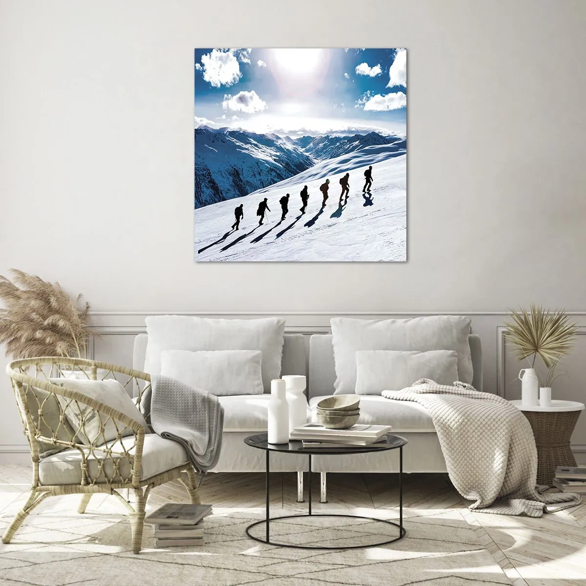 Glasbild - Bild auf glas - Das Team der Eroberer - 70x70 cm