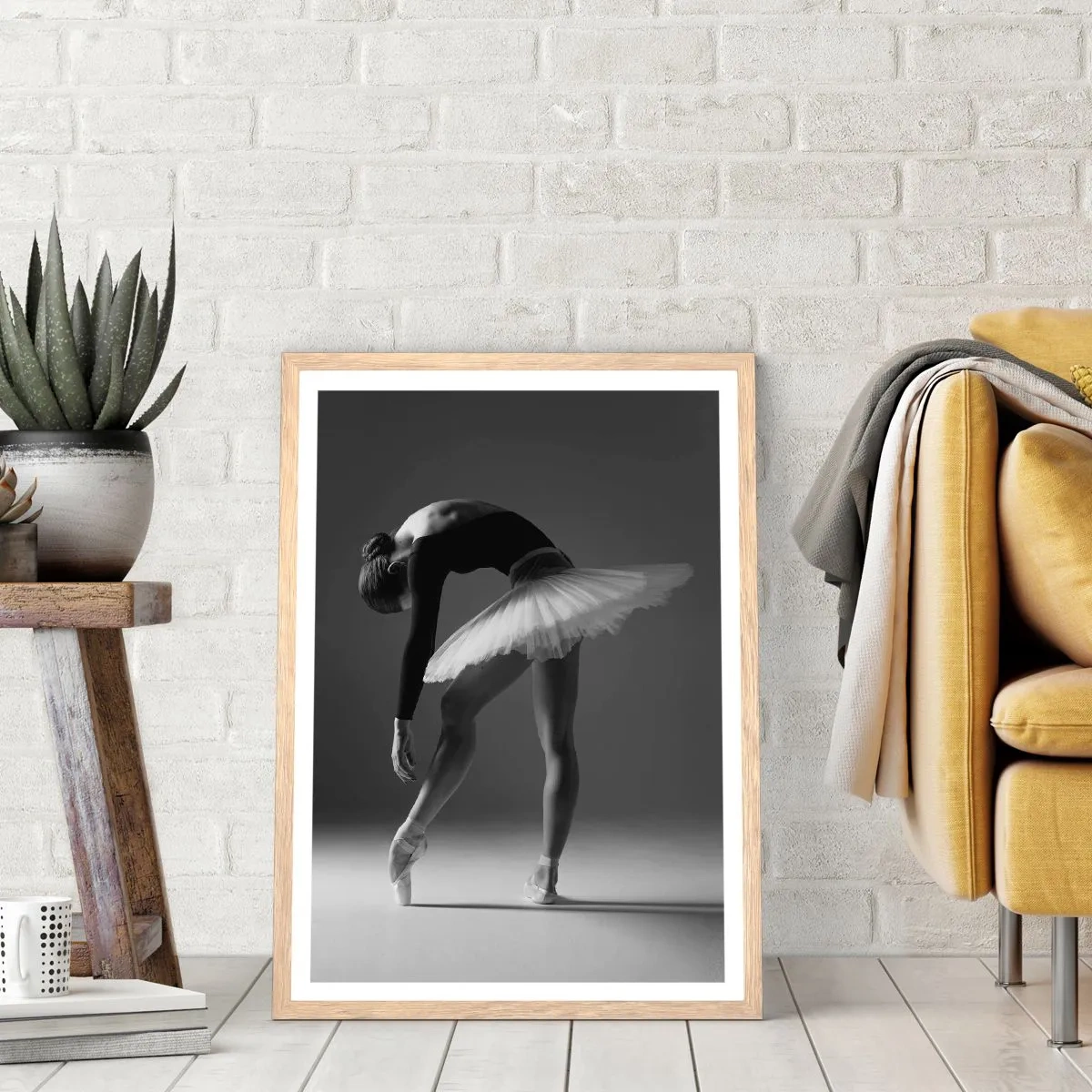 Poster in einem Rahmen aus heller Eiche - Bella Ballerina - 40x50 cm