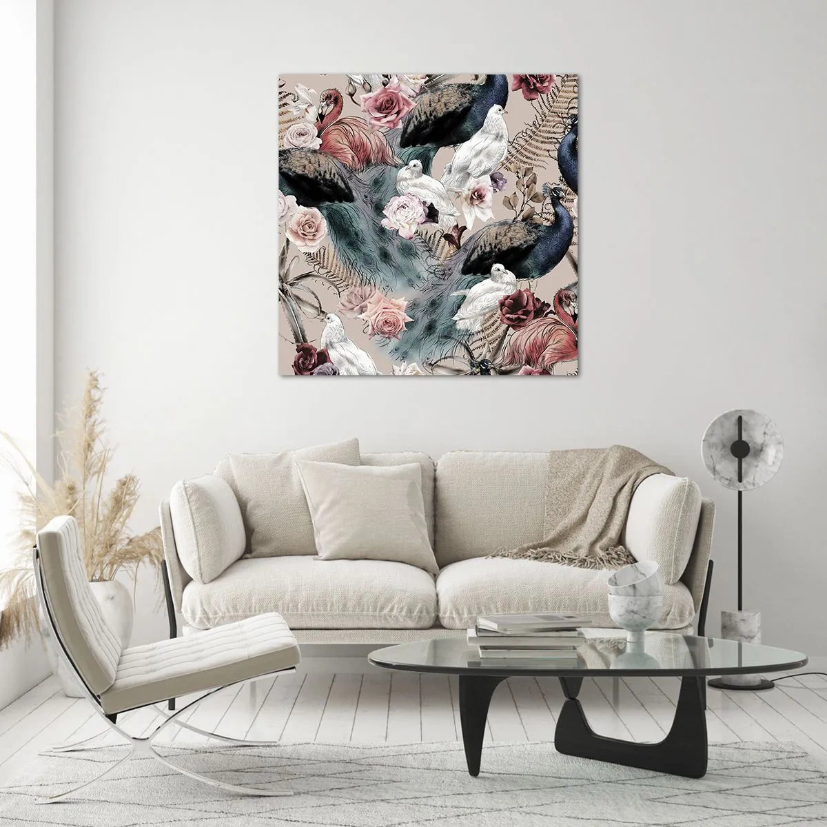 Glasbild - Bild auf glas - Im Schlossgarten - 70x70 cm