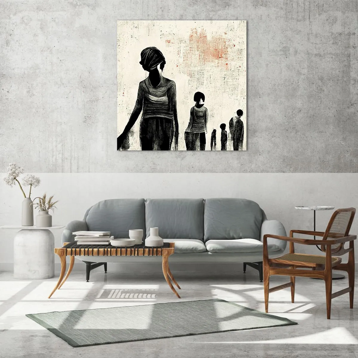 Glasbild - Bild auf glas - Gegen die Einsamkeit - 70x70 cm