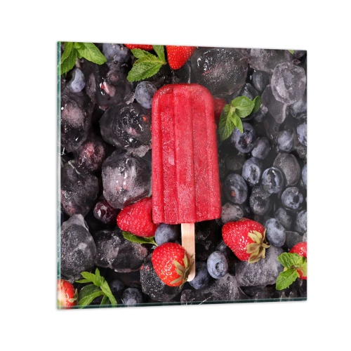 Glasbild - Bild auf glas - So schmeckt der heiße Sommer - 50x50 cm