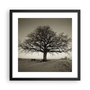 Poster in einem schwarzem Rahmen - Von hier zu Ewigkeit - 40x40 cm