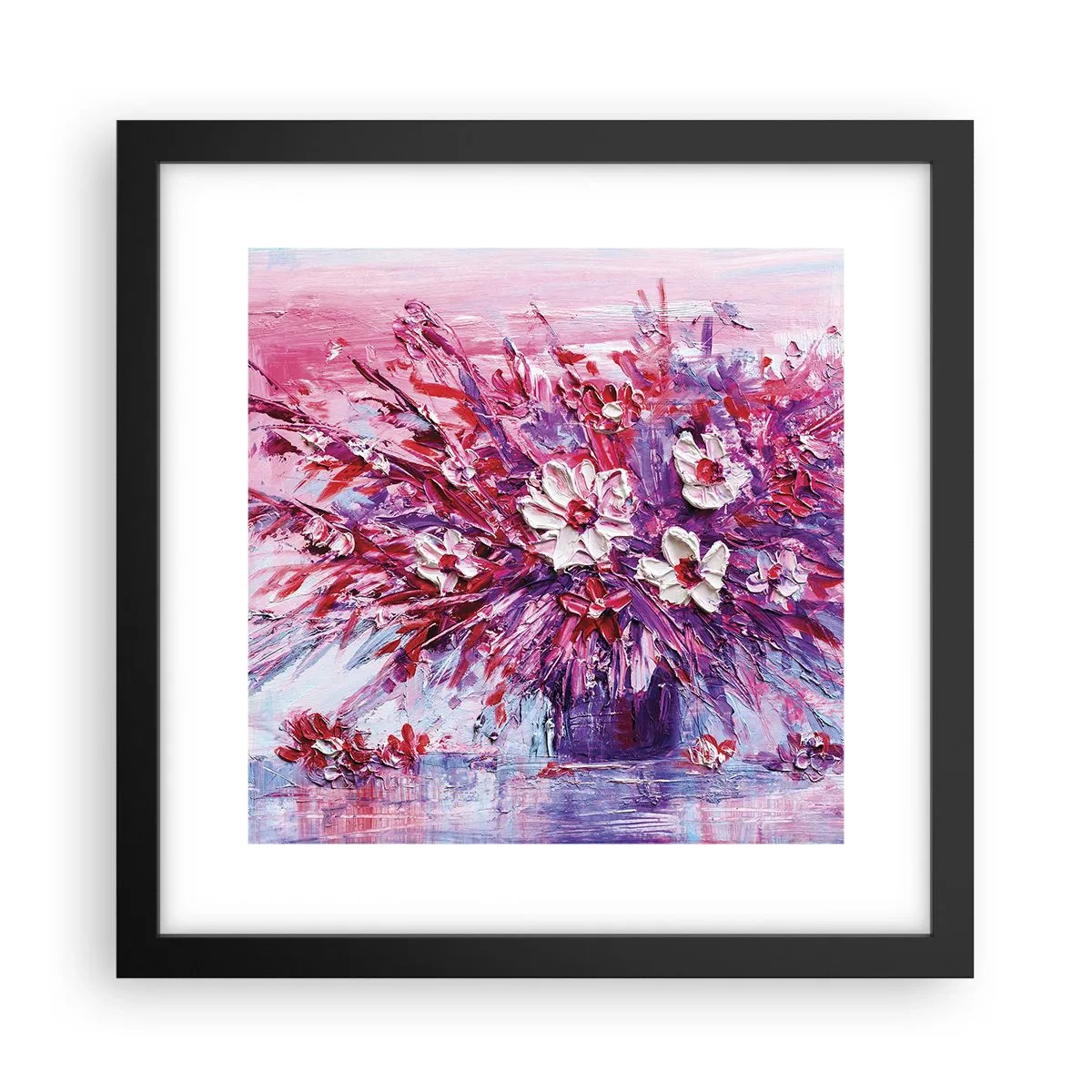 Poster in einem schwarzem Rahmen - Unschuld und Leidenschaft - 30x30 cm