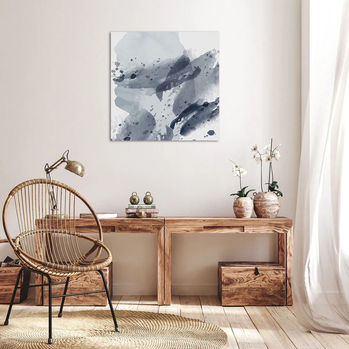 Bild auf Leinwand - Leinwandbild - Eine Studie über die Natur des Wassers - 50x50 cm