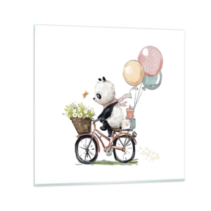 Glasbild - Bild auf glas - Glücklicher Tag - 30x30 cm