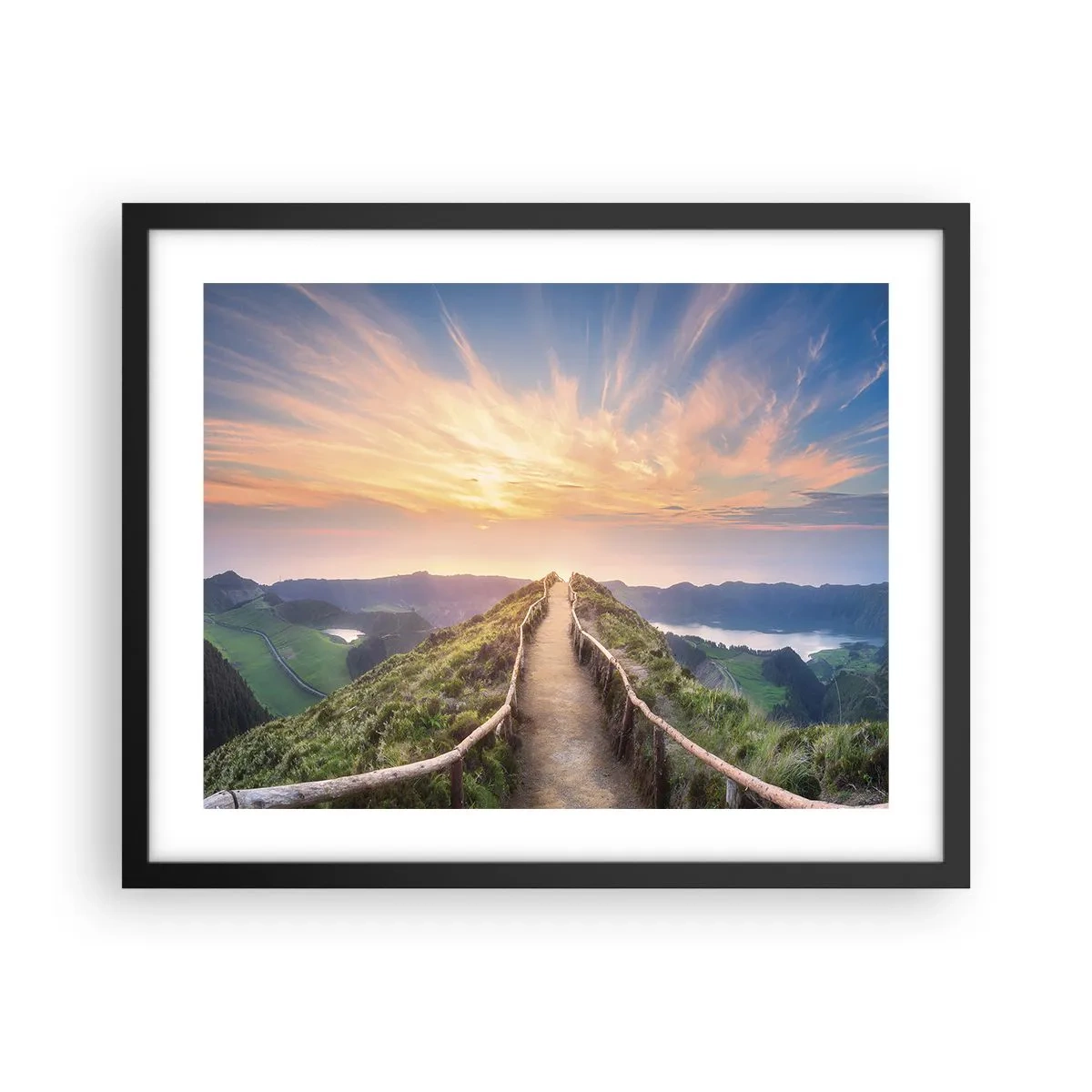 Poster in einem schwarzem Rahmen - Nah am Himmel - 50x40 cm