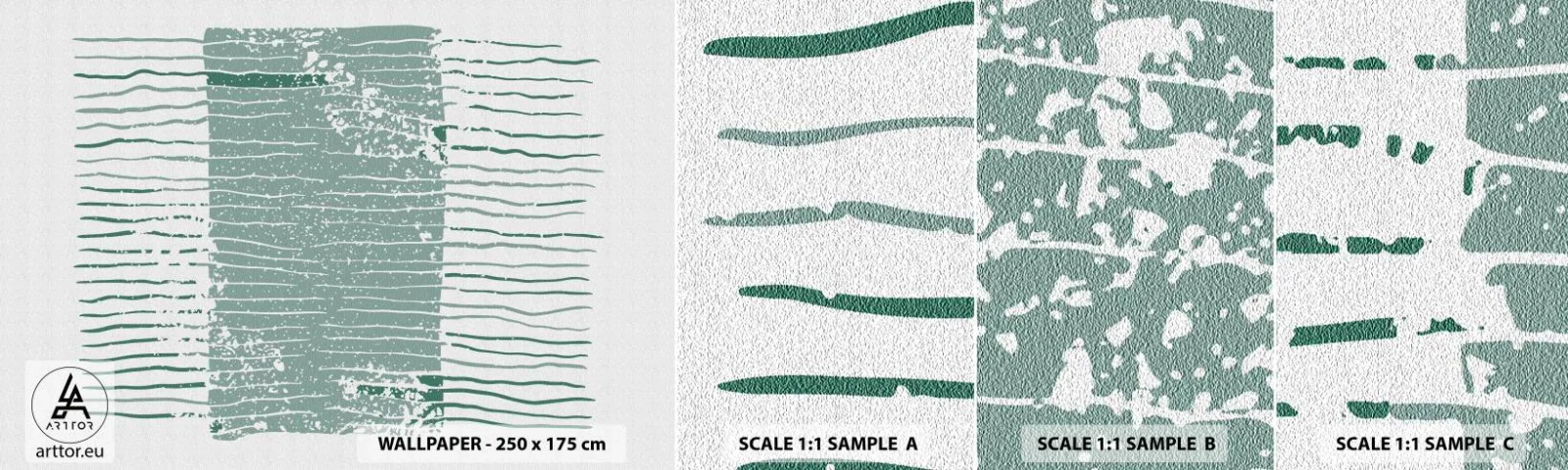 Fototapetenmuster Standard Eco - Marine Abstraktion - Minimalismus, Pastell, Hipster - 100x30 cm