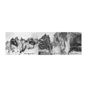 Fototapeten Muster Premium Canvas - Gefährlicher Granitgrat - Landschaft, Berge, Alpen - 100x30 cm