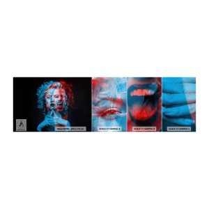Fototapeten Muster Selbstklebend Deluxe Sticker - Alter Ego - Abstraktion, Frau, Das Gesicht einer Frau - 100x30 cm