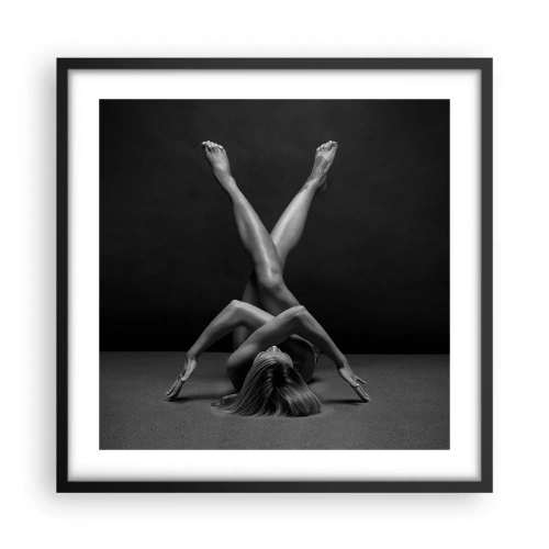 Poster in einem schwarzem Rahmen - Die Geometrie der Nacktheit - 50x50 cm