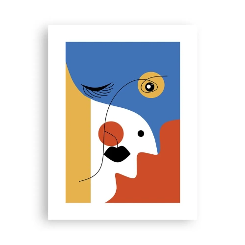 Poster - Dekonstruiertes Porträt - 30x40 cm