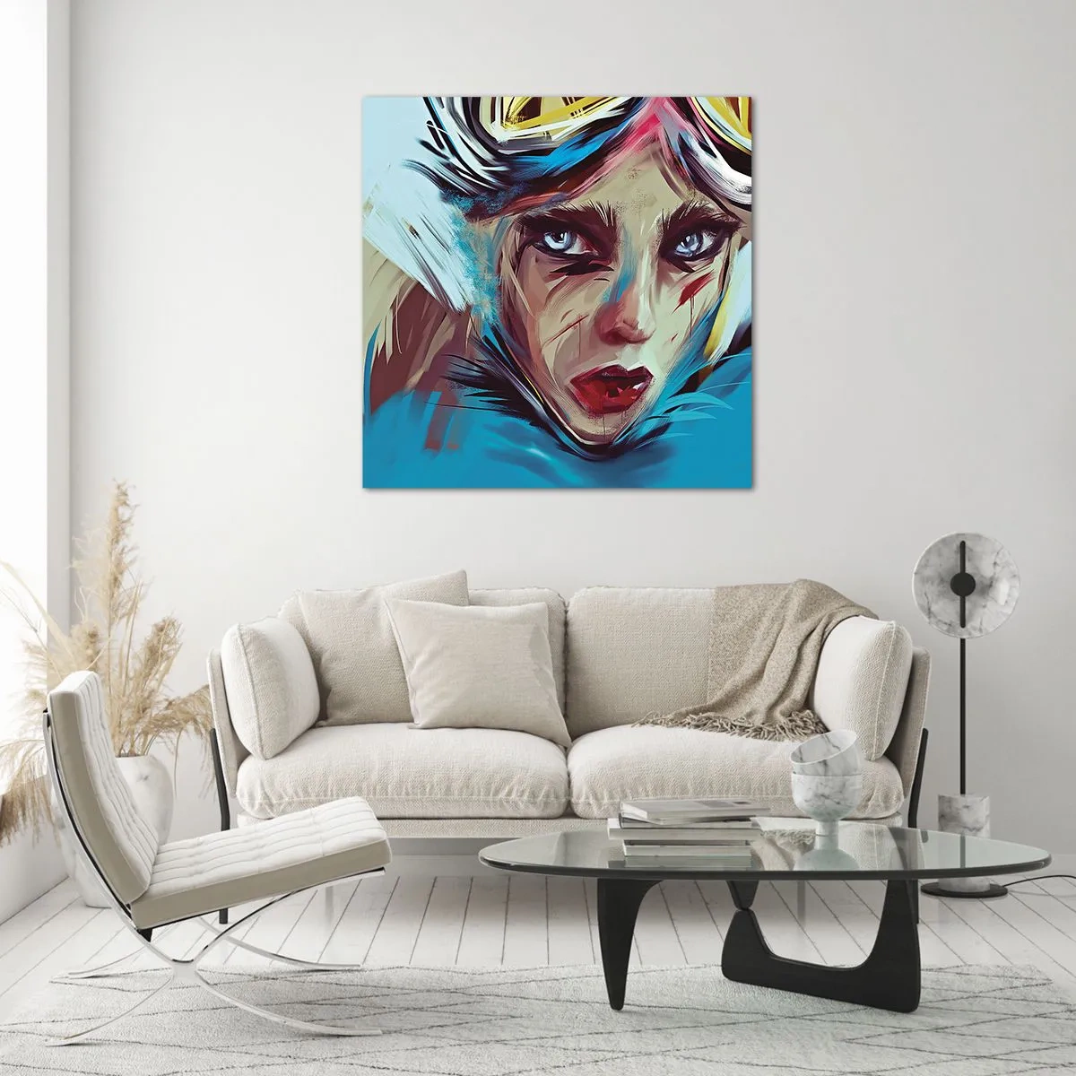 Glasbild - Bild auf glas - Strassenkämpferin - 60x60 cm