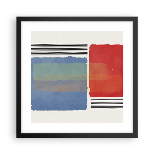 Poster in einem schwarzem Rahmen - Der Geist und der Buchstabe der Geometrie - 40x40 cm