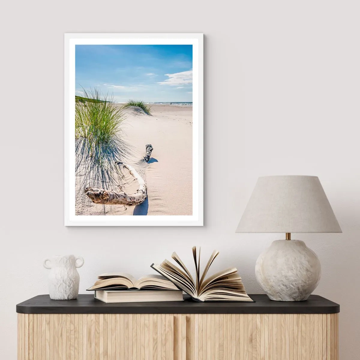 Poster in einem weißen Rahmen - Der schönste Strand? Ostsee-Strand - 50x70 cm