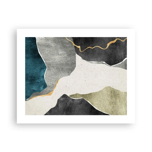 Poster - Mosaikkomposition mit Goldfaden - 50x40 cm