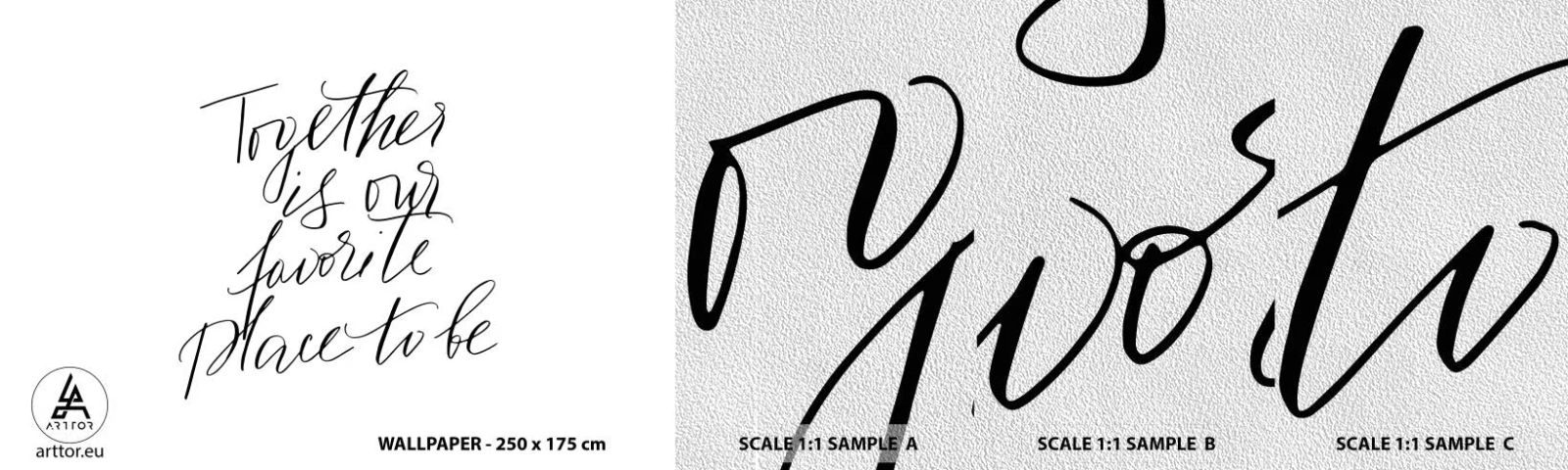 Fototapeten Muster Premium Sand - Fühlst du das auch? - Typografie, Bejahung, Maxime - 100x30 cm