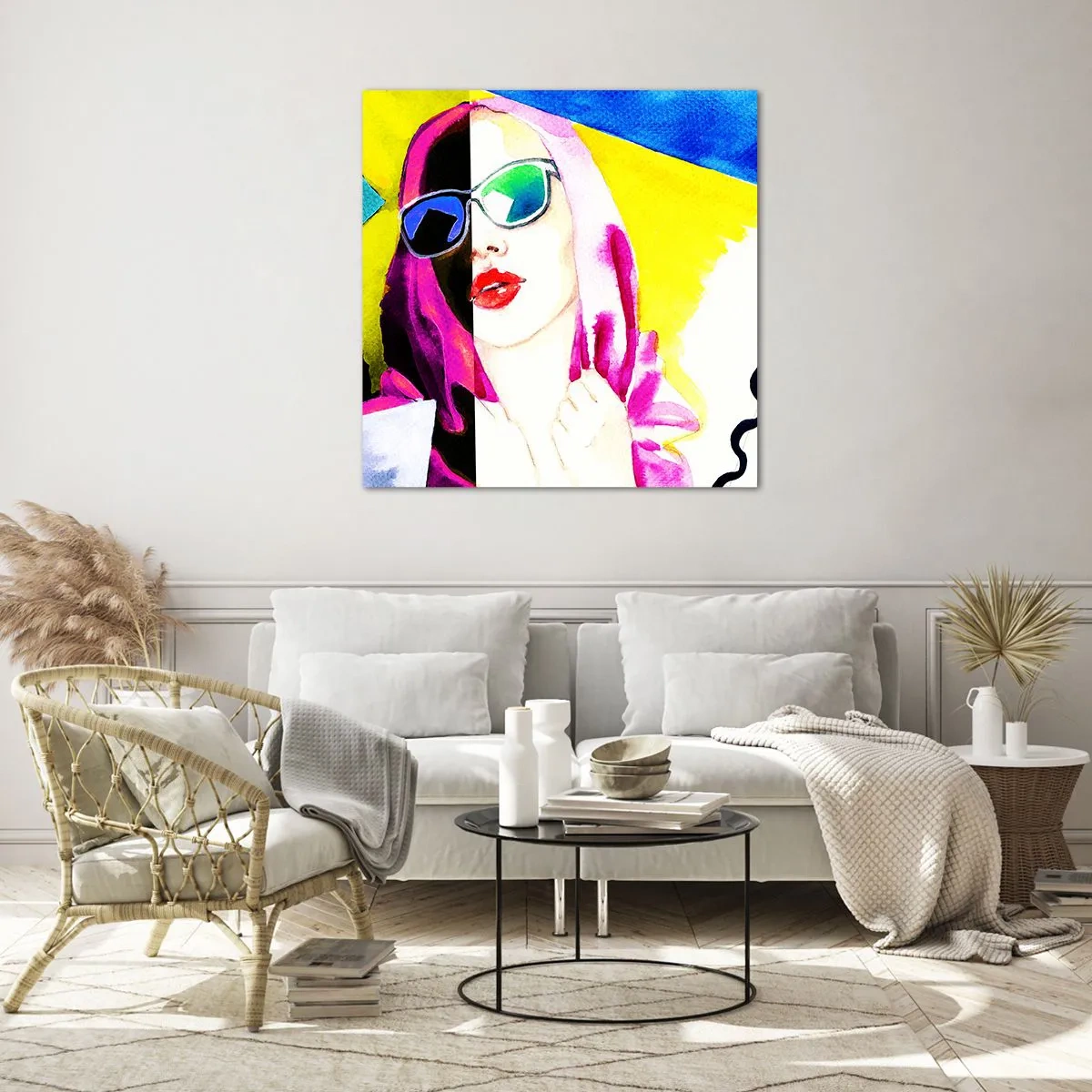 Glasbild - Bild auf glas - Ich bin nicht weiß und ich bin nicht schwarz - 70x70 cm