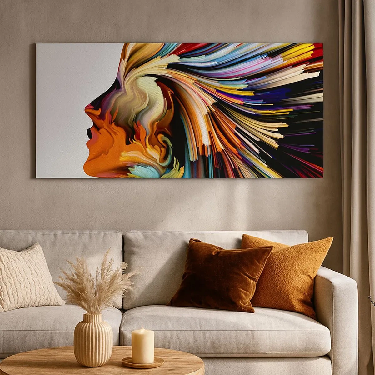 Bild auf Leinwand - Leinwandbild - Eine Explosion der Fantasie - 100x40 cm