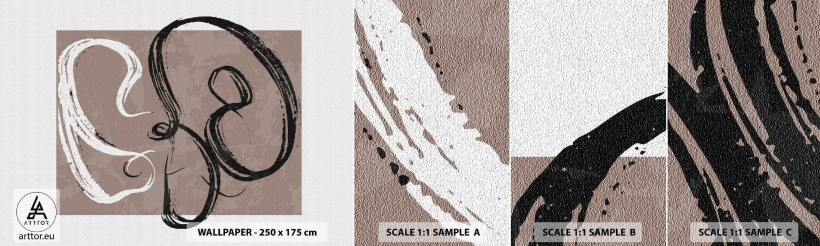 Fototapeten Muster Selbstklebend Deluxe Sticker - Komposition – die Suche nach Fülle - Minimalismus, Stück, Abstraktion - 100x30 cm