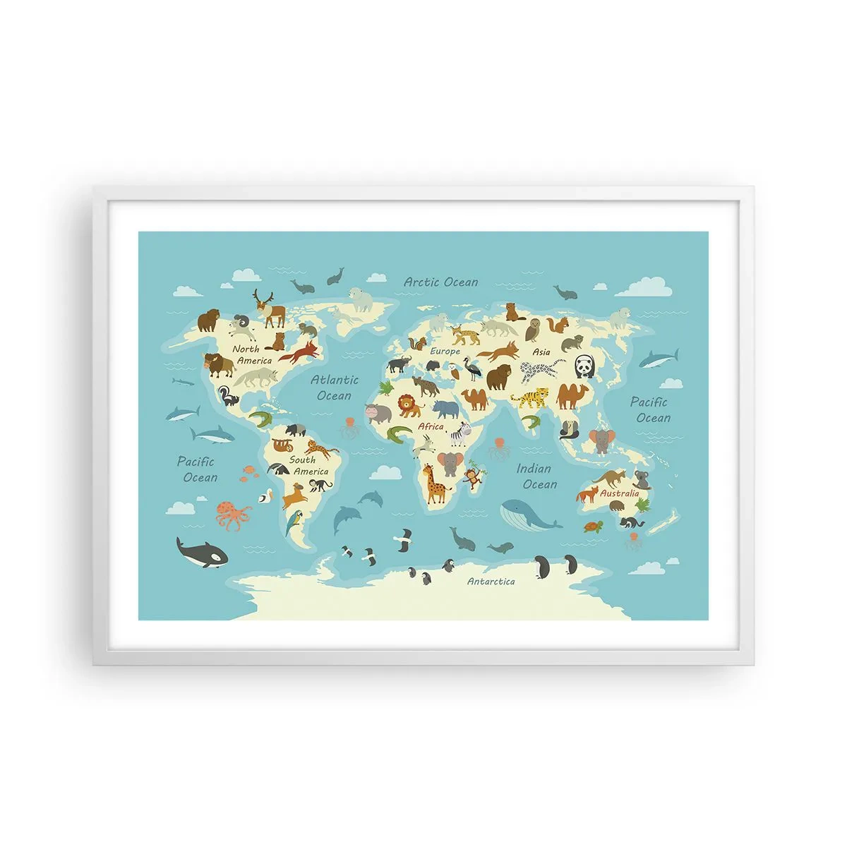 Poster in einem weißen Rahmen - Gute Nachbarn - 70x50 cm