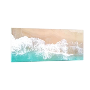 Glasbild - Bild auf glas - Eine streichelnde Berührung - 100x40 cm