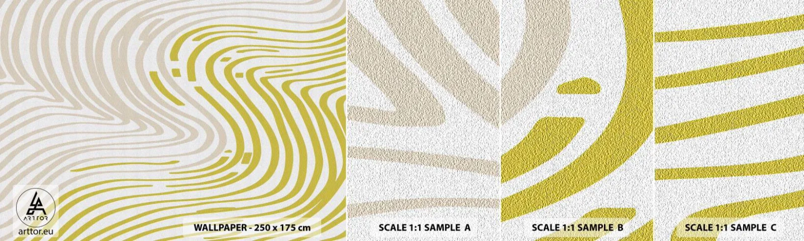 Fototapetenmuster Standard Eco - Komposition mit sanfter Biegung - Minimalismus, Stück, Hell - 100x30 cm