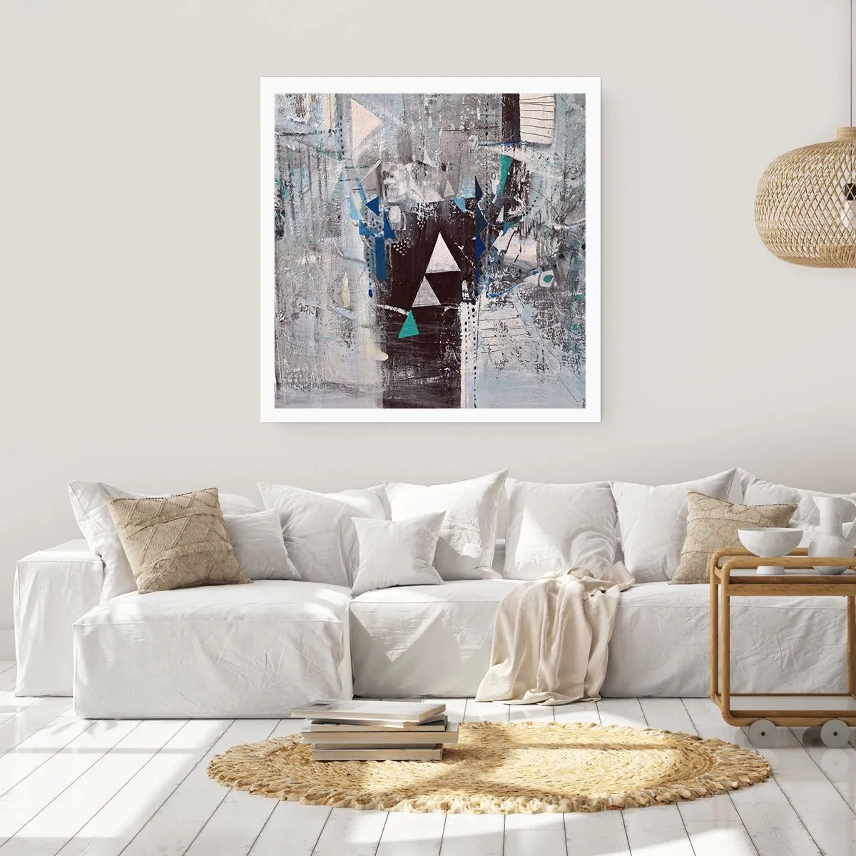 Poster - Überschreibende Reihenfolge der Dreiecke - 50x50 cm