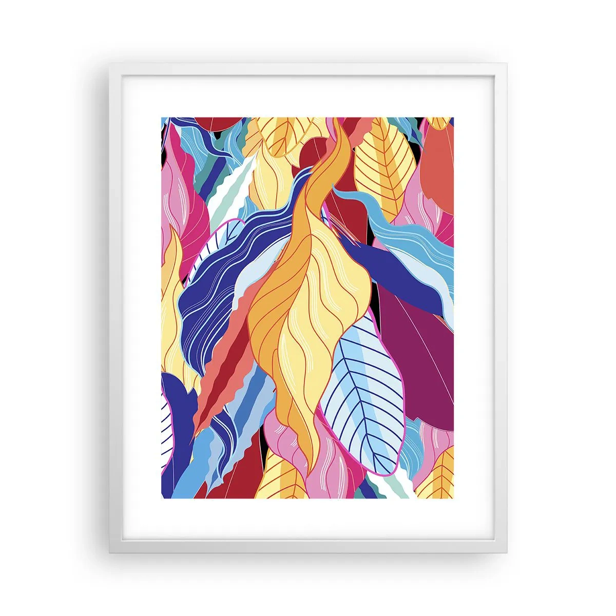 Poster in einem weißen Rahmen - Buntes Durcheinander - 40x50 cm