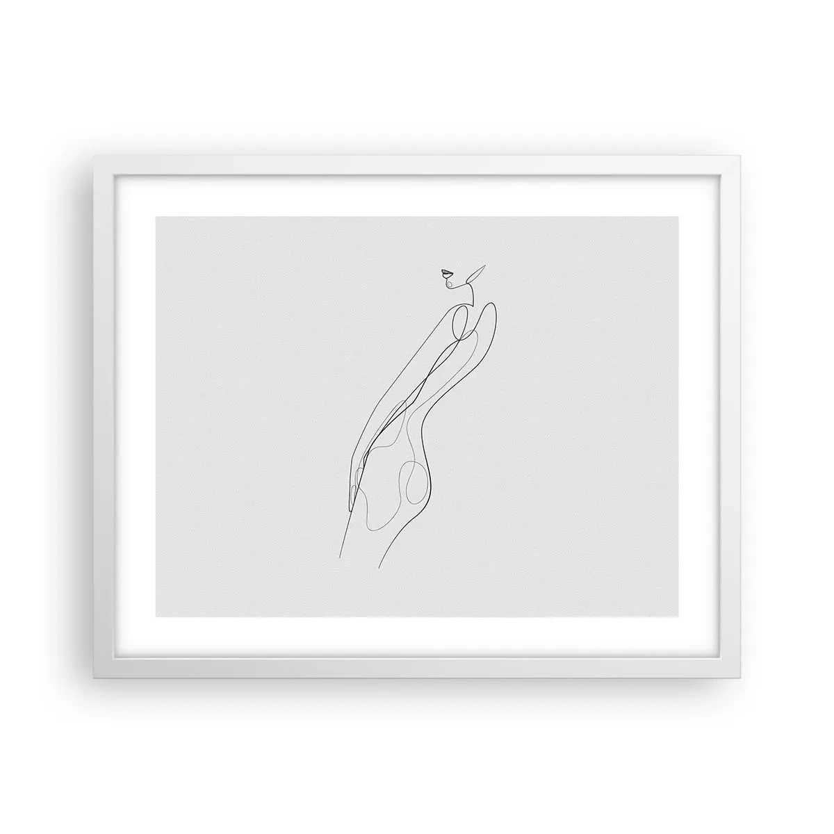 Poster in einem weißen Rahmen - Bloß ein Versprechen - 50x40 cm