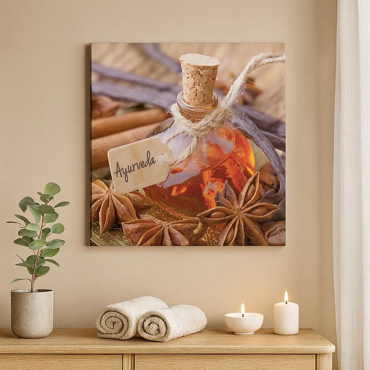 Bild auf Leinwand - Leinwandbild - Zur Einheit von Körper und Geist - 30x30 cm