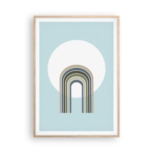 Poster in einem Rahmen aus heller Eiche - Unwiderstehliche Anziehungskraft - 70x100 cm