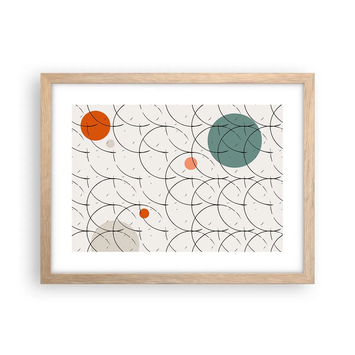 Poster in einem Rahmen aus heller Eiche - Im Pop-Art-Geist - 40x30 cm