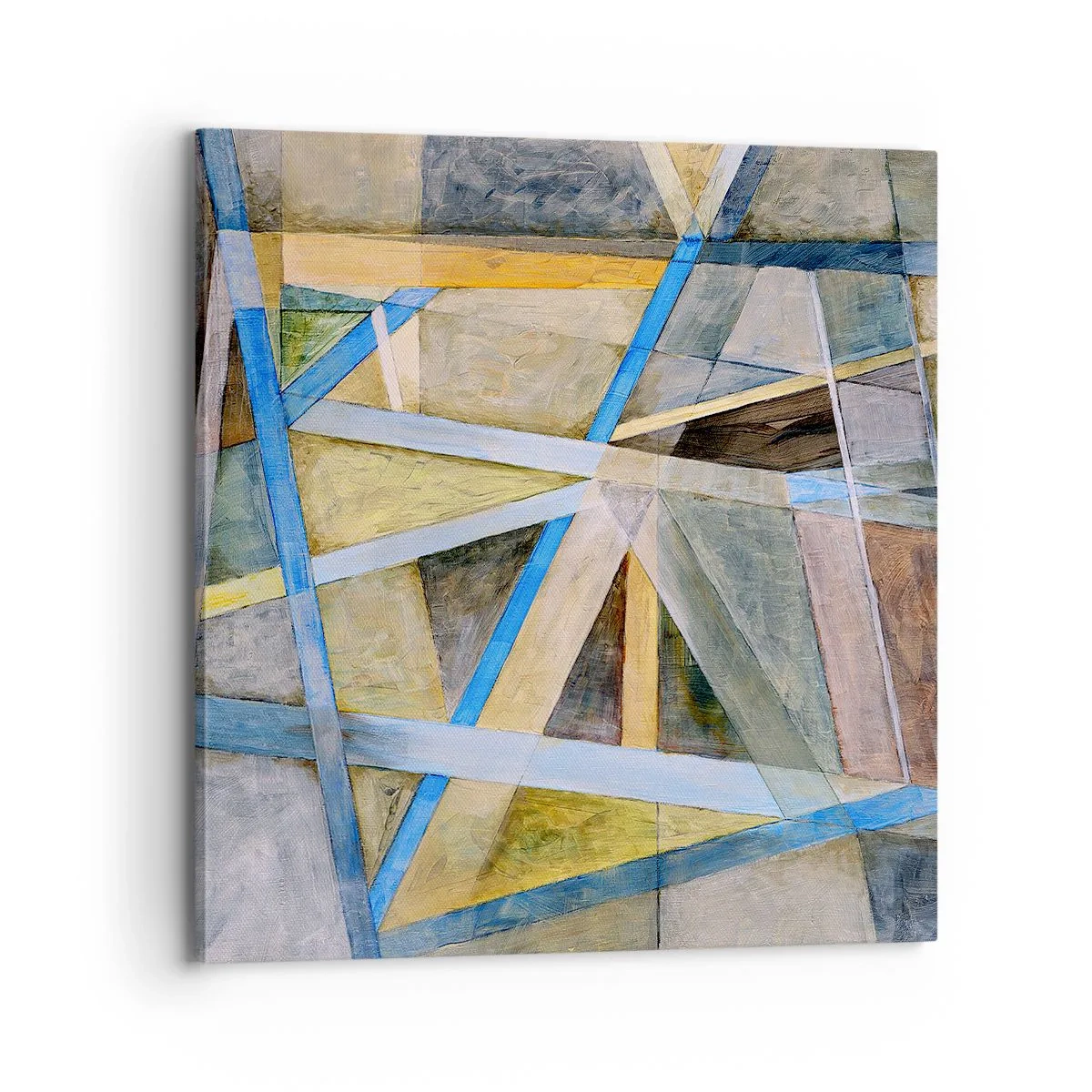 Bild auf Leinwand - Leinwandbild - Gerade oder diagonal? - 70x70 cm