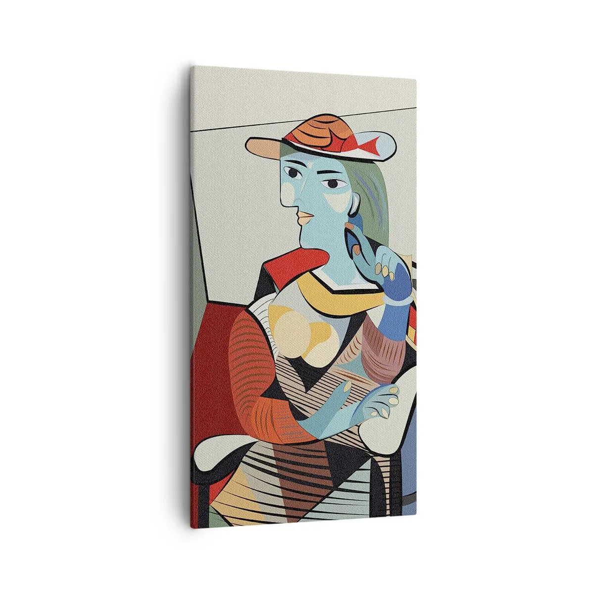 Bild auf Leinwand - Leinwandbild - Gesehen mit den Augen von Picasso - 55x100 cm