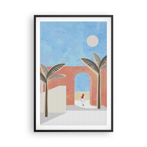 Poster in einem schwarzem Rahmen - Arabischer Tag - 61x91 cm