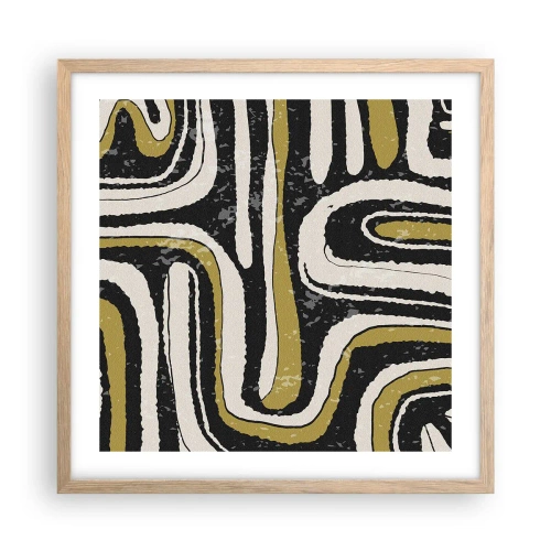 Poster in einem Rahmen aus heller Eiche - Komposition: Straßen und Gassen - 50x50 cm