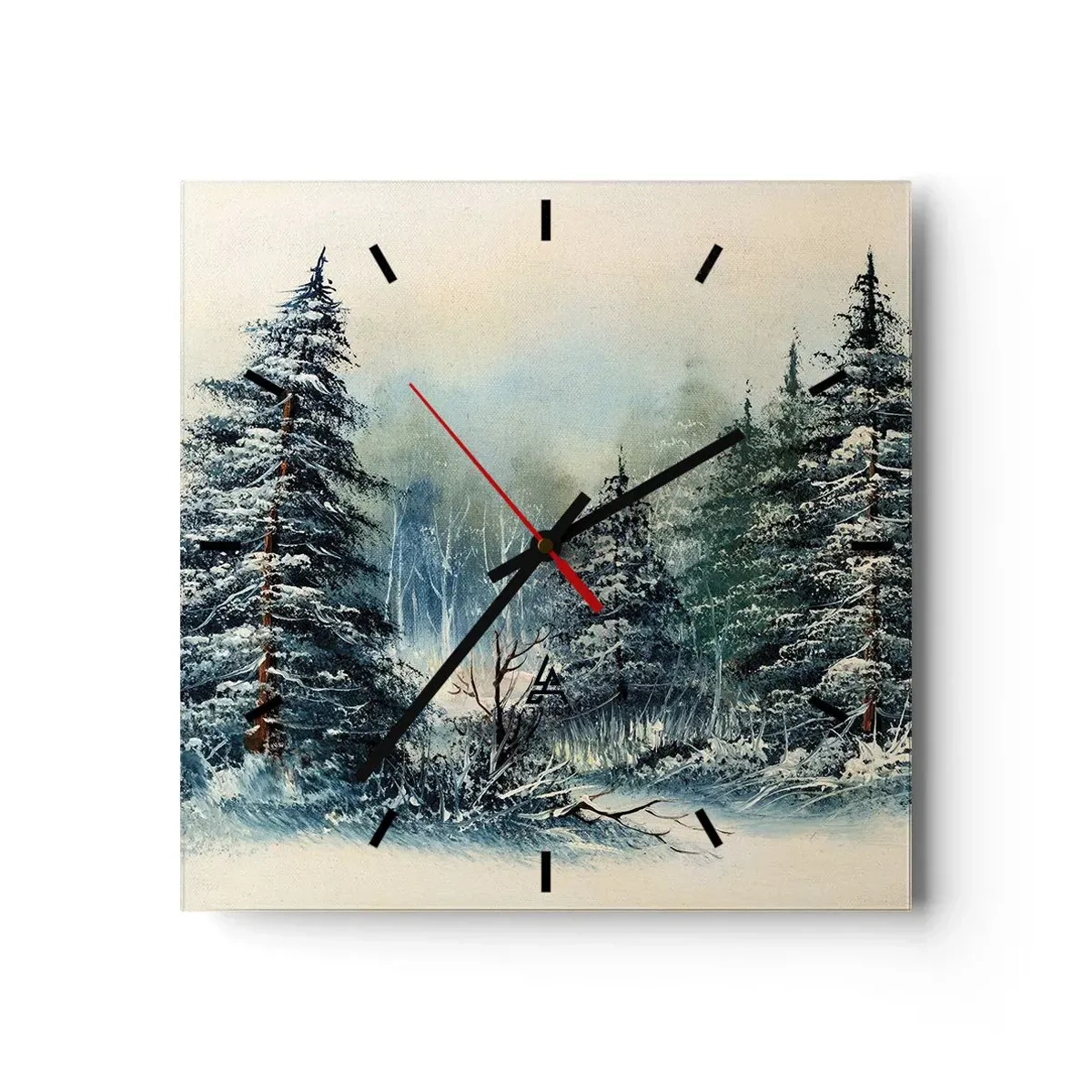 Wanduhr - Glasuhr - Bereit für Weihnachten - 40x40 cm