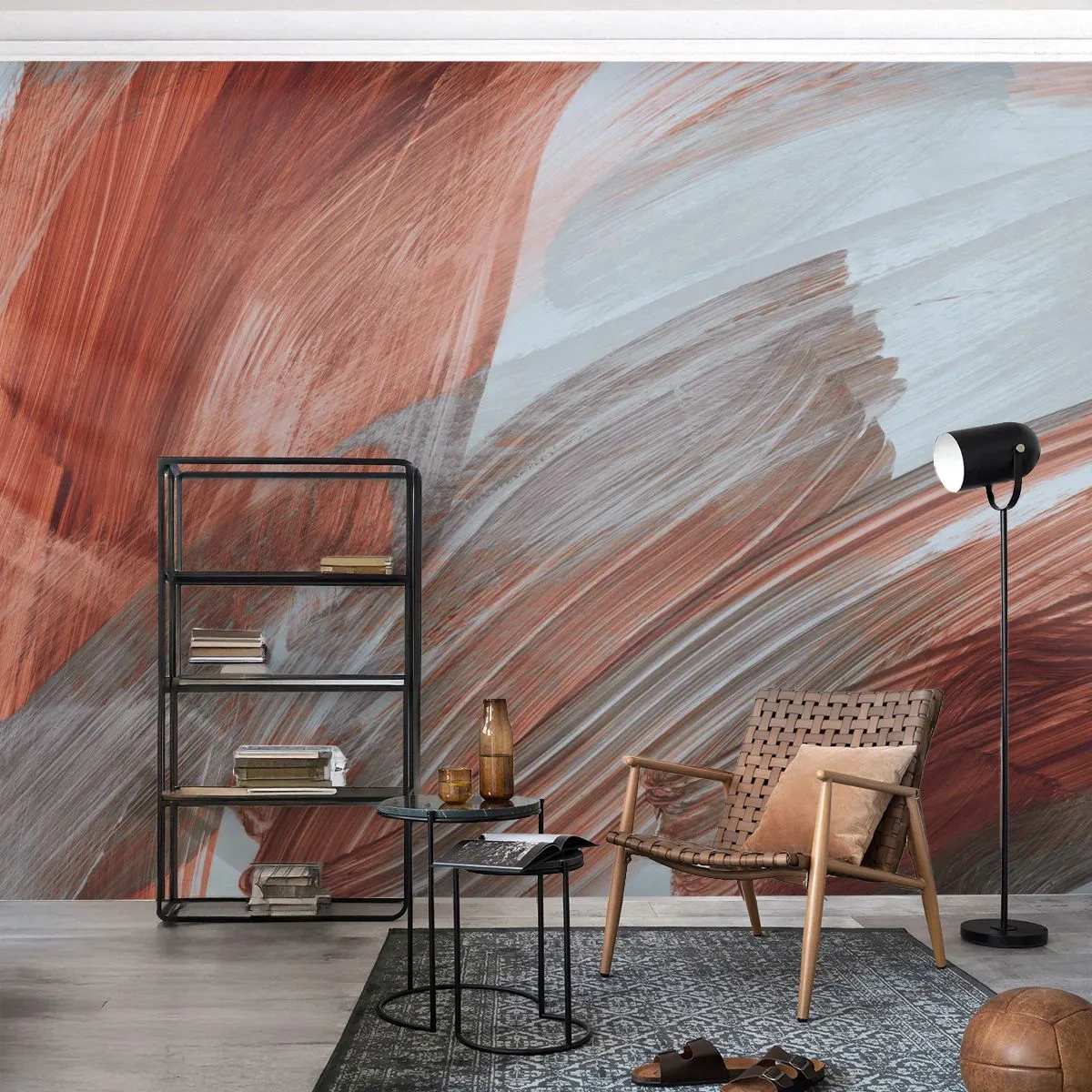 Fototapete Premium Sand - Herbst und windige Abstraktion - Stück, Chaos, Minimalismus - 150x105 cm