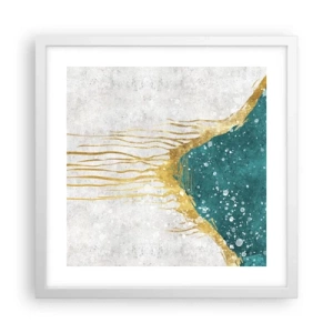 Poster in einem weißen Rahmen - Goldene Flut - 40x40 cm