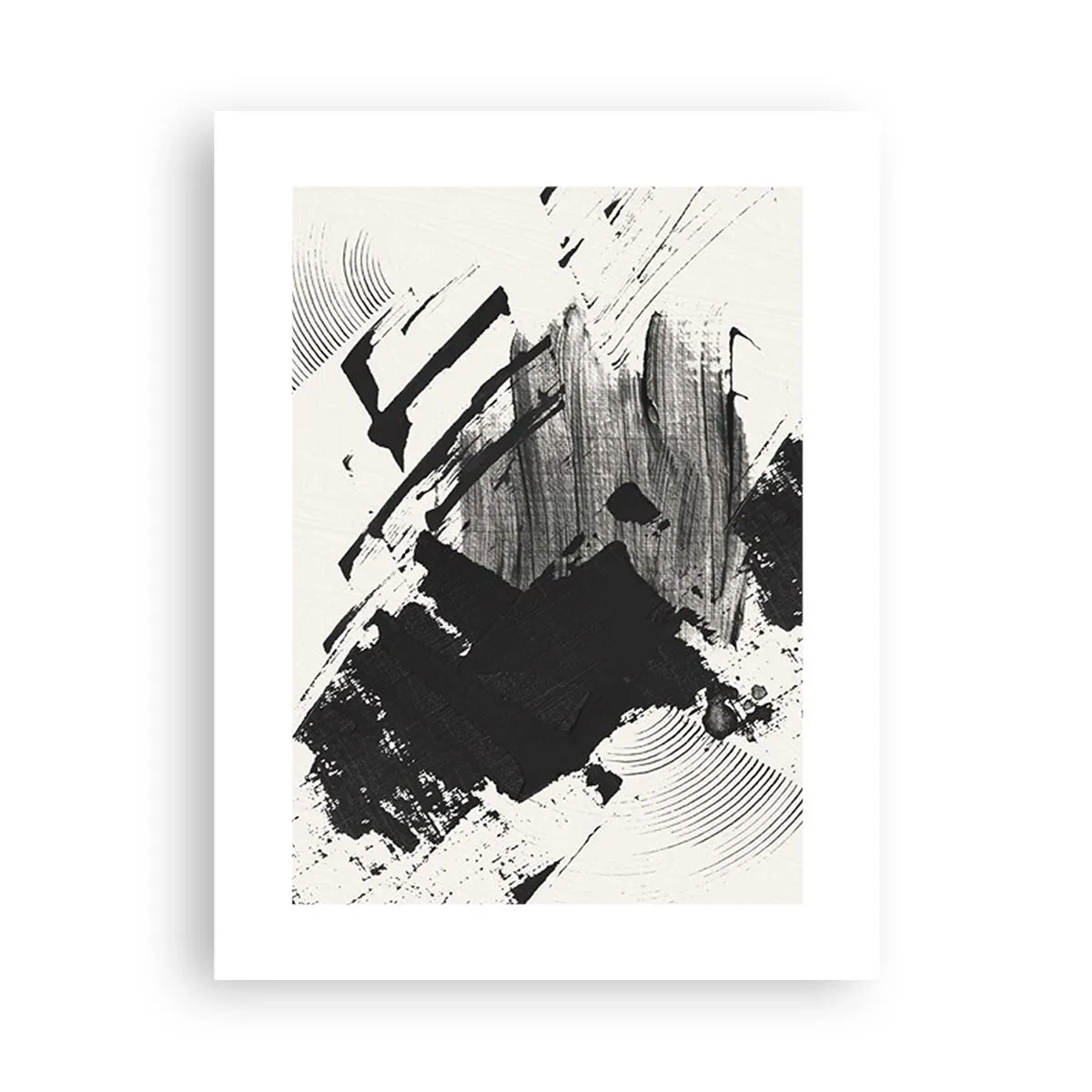 Poster - Abstraktion – Ausdruck von Schwarz - 30x40 cm