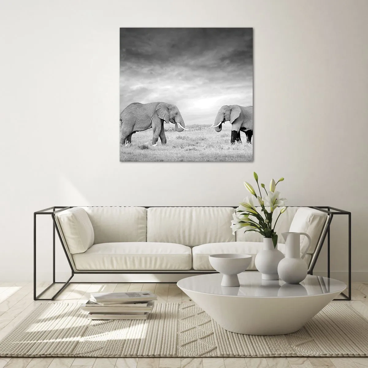 Glasbild - Bild auf glas - Grau ist schön - 70x70 cm