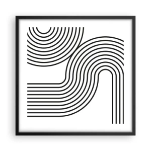Poster in einem schwarzem Rahmen - An der Kurve - 50x50 cm